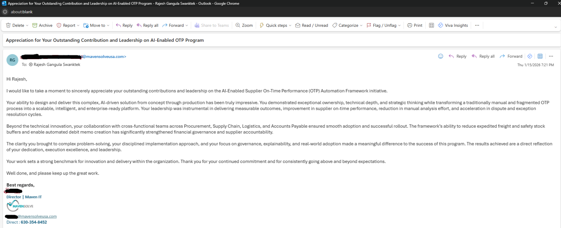 AI-Driven Supplier Performance Intelligence Platform