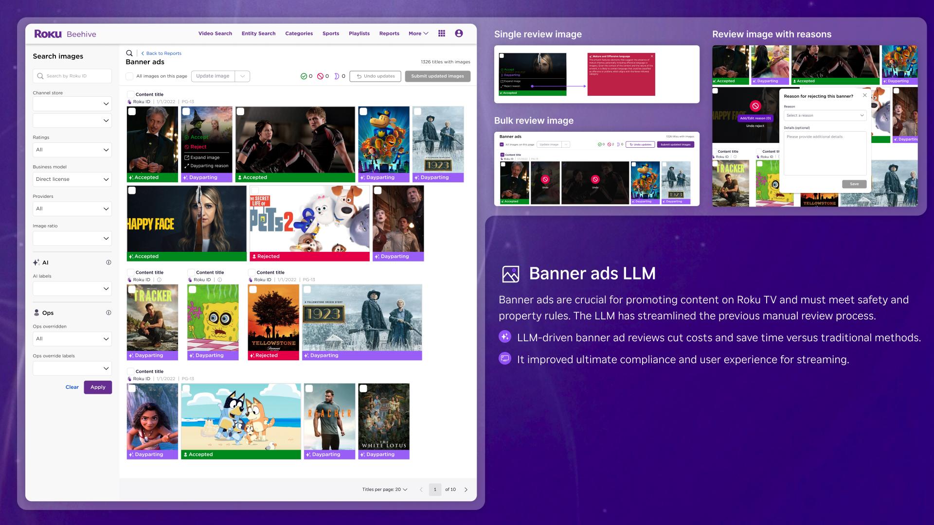 Roku content management system (CMS)