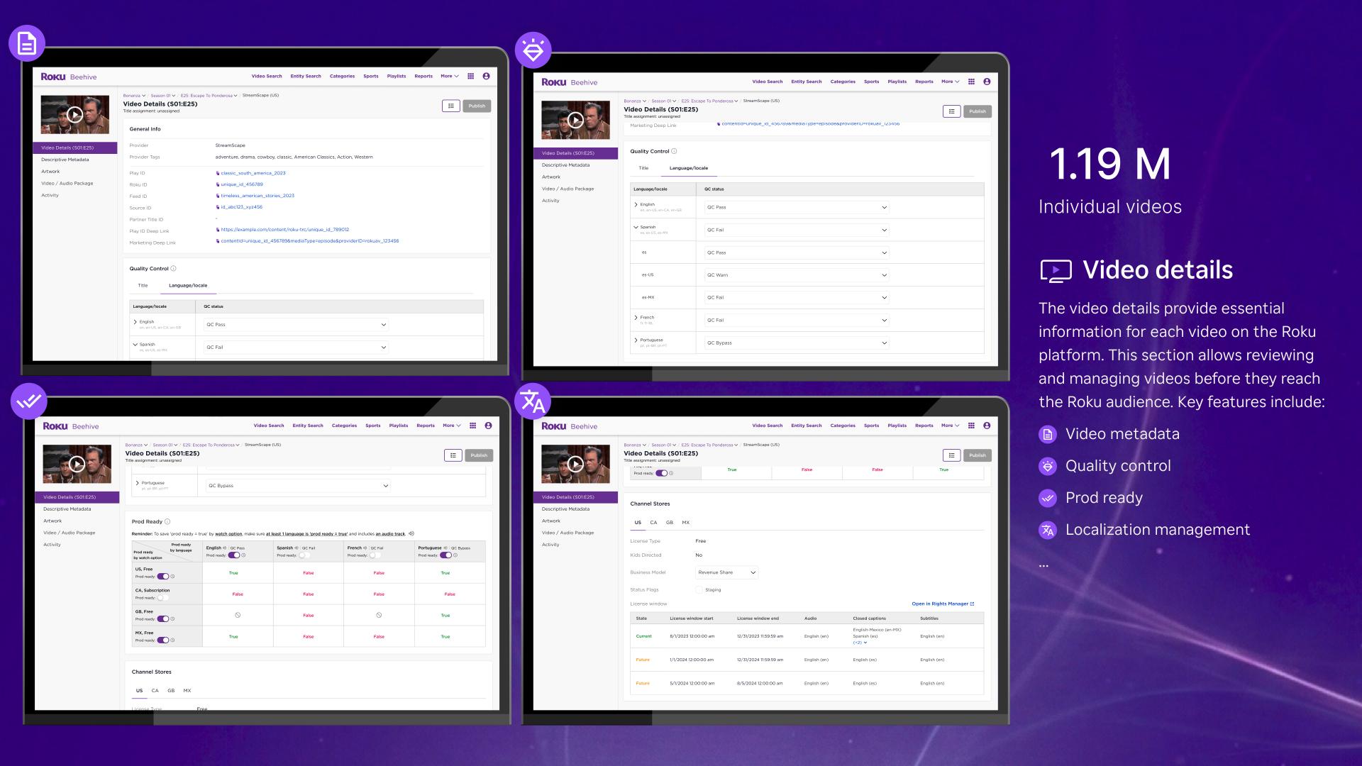 Roku content management system (CMS)